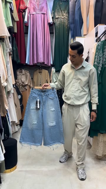 شلوار فول نگین ایزی تک رنگ سایز ۴۶