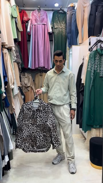 شومیز پلنگی فری سایز تا۴۸